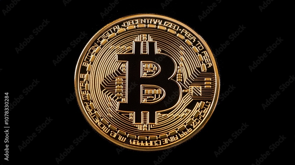 Poster the visual captures a detailed representation of a bitcoin, symbolizing the active collection proces