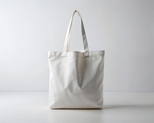 Blank canvas tote bag mockup, canvas eco shoppers, fabric cotton or linen reusable grocery handbag, ideal for custom designs. Reusable tote shopping bag Front View