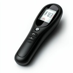 Black digital device with buttons and display.