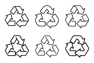 Recycle icon set in vector