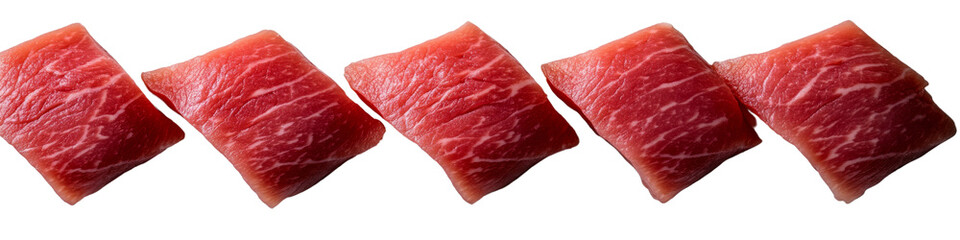 Pieces of Raw Beef Meat , PNG transparent background