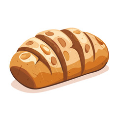 Simple flat 2D icon Christmas bread isolated on transparent background, vector, flat design, animation design, vector, flat design, animation design, simple flat 2D icon, 