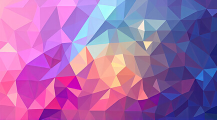 Obraz premium Abstract colorful geometric 3D surface, digital trendy mosaic wallpaper background illustration