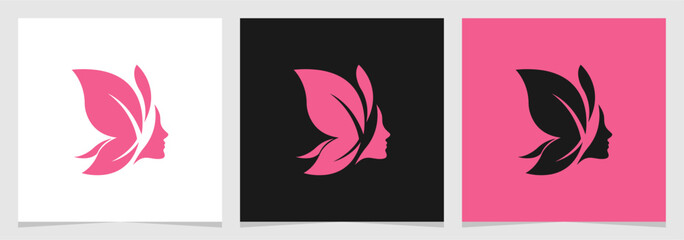 Spa or Facial Beauty Woman Minimalist Symbol Logo Design Graphic Vector Illustration Element