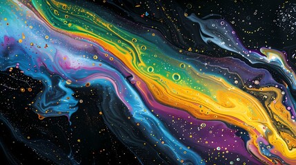Digital Technology Neon Art Fluid Liquid poster background