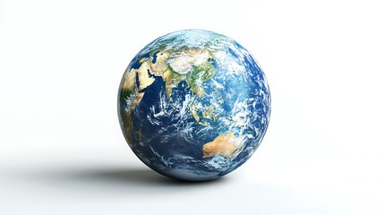 Fototapeta premium Earth Globe on White Background