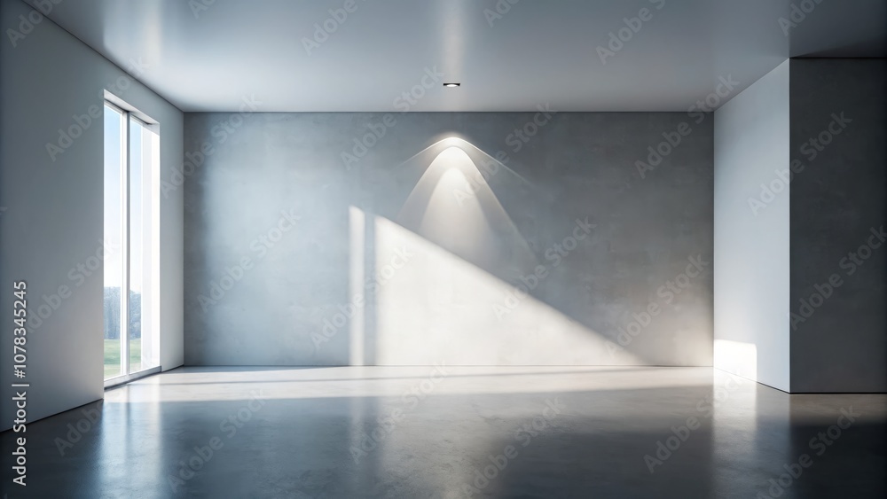 Poster abstract architectural photography featuring gray gradient spotlight casting unique textures on an e