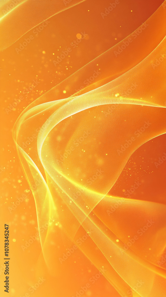 Poster abstract illustration of a flowing wave with smooth organic curves and gradients conveying depth and