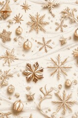 Festive Christmas Embroidery with Trees, Snowflakes, and Holiday Decorations