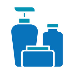 Skincare Products Icon – Bottles, Representing Beauty, Self-Care, and Skin Health