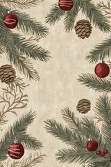 Festive Christmas Embroidery with Trees, Snowflakes, and Holiday Decorations