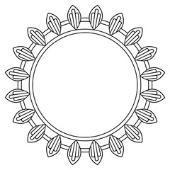 Round Floral Circle Ornament