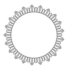 Round Floral Circle Ornament