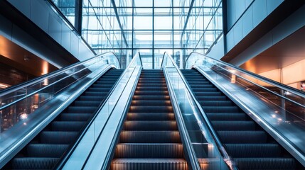 Escalator in Modern Building