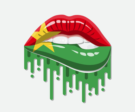 recommend clip art: Burkina Faso glossy lips pride flag