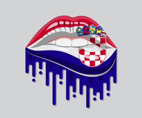 Croatia Glossy Pride Blood Flag