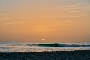 kit surfing on the beach