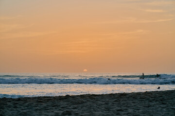 kit surfing on the beach