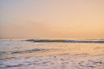 kit surfing on the beach