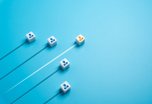 Businessmen race and the leader breaks ahead. Concept of success and competition. Leadership qualities. Outstanding productivity indicators.