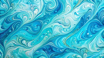 Abstract Swirling Blue and White Liquid Acrylics, Abstract Art, Fluid Art, Swirls