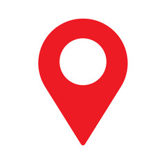 2D Location Pin Vector Illustration