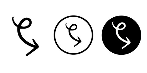 Arrows vectors icon set
