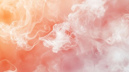 Light coral background with wisps of smoke and a delicate light effect