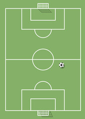 Vector Illustration of Soccer Field Top View