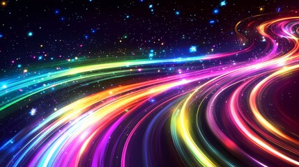 Obraz premium Digital technology universe future neon light poster background