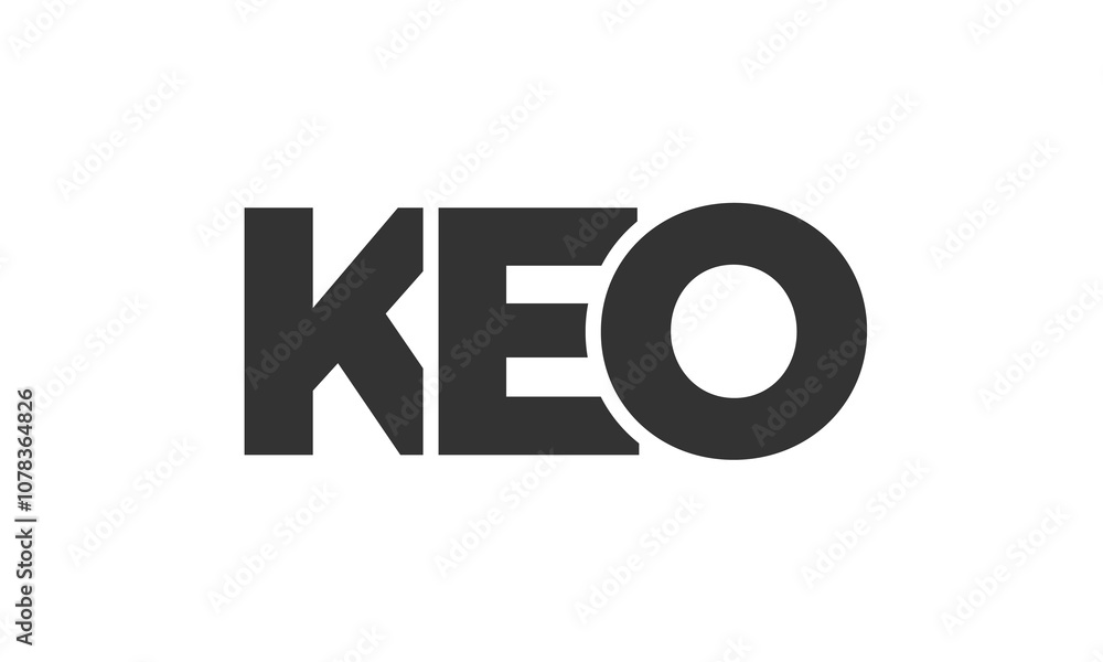 Poster keo logo design template with strong and modern bold text. initial based vector logotype featuring s