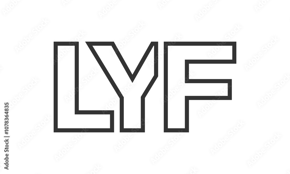 Fototapete lyf logo design template with strong and modern bold text. initial based vector logotype featuring s