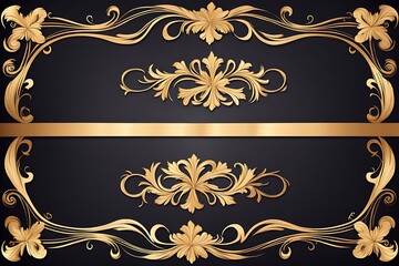 Elegant decorative floral frame art