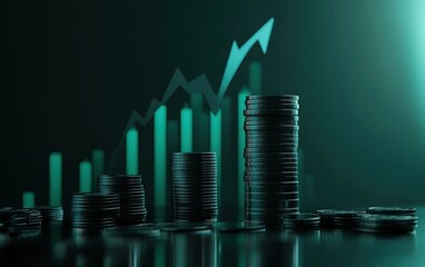 Coins & Growth Chart.