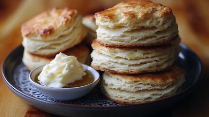 Fluffy Buttermilk Biscuits with Whipped Honey Butter Recipe
