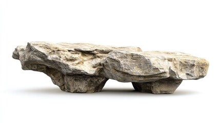 Icelandic Stone Rock Cut Out Isolated on White Background © Abdul