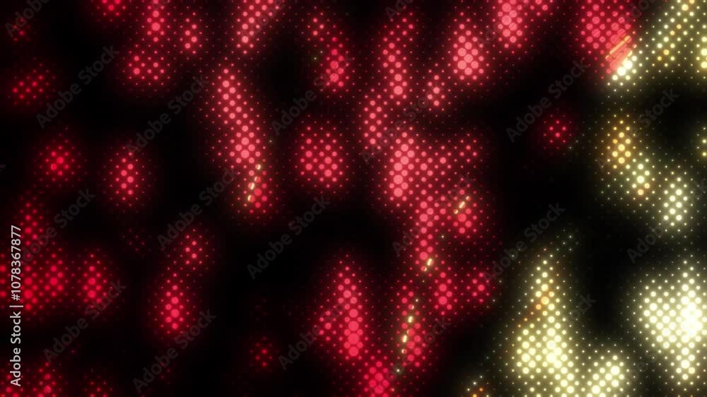 Poster abstract glowing blue color halftone motion background. moving dots seamless loop. abstract animated