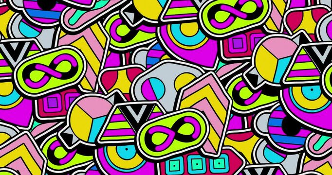 Animation retro texture patch creative background