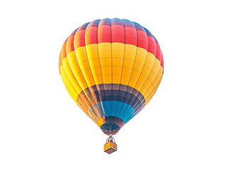 Fototapeta premium Vibrant Hot-Air Balloon for Travel and Design Projects, Isolated on transparent background