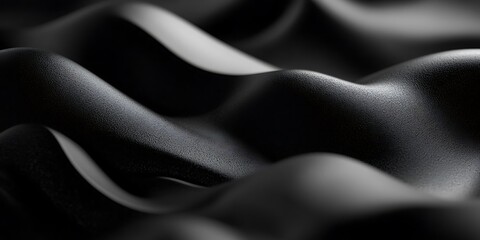 Fototapeta premium Smooth black fabric with subtle shine