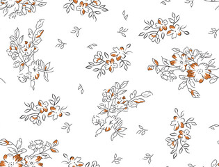 Abstract flower blooming design. Pattern with floral seamless pattern.
