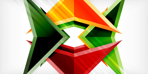 Abstract background color triangles and arrows composition. Vector Illustration For Wallpaper, Banner, Background, Card, Book Illustration, landing page