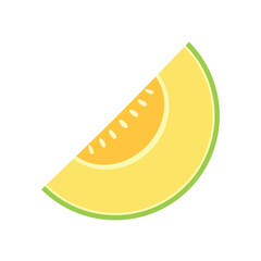 Melon logo vector. melon on white background. Half melon.