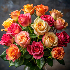 Naklejka premium beautiful roses in studio