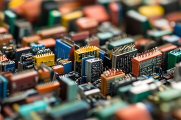 Intricate Details of E-Waste Components