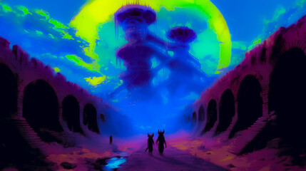 Color Denoised | JPG Artifact Free | Sweet As Hell Designs' Signature Textures | One-Of-A-Kind Color Blended | Fantasy Art Key Frame | Animation Ready