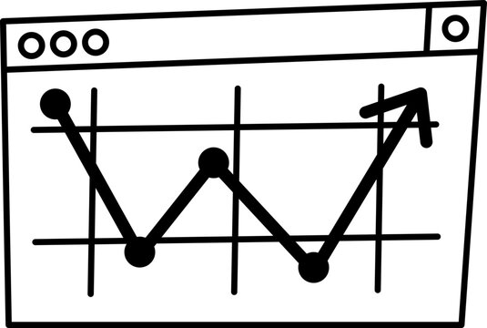 recommend clip art: Data analysis finance concept outline illustration