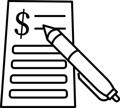 recommend clip art: Filling Tax  finance concept outline illustration