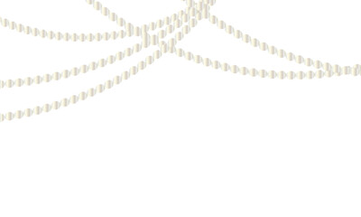 White pearl beads necklaces background.  vector white strings of pearls, Wedding theme. vector illustration. EPS 10