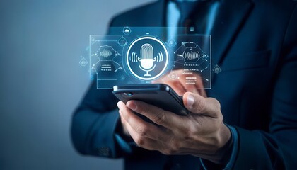 Voice Recording and digital interface. Generated image